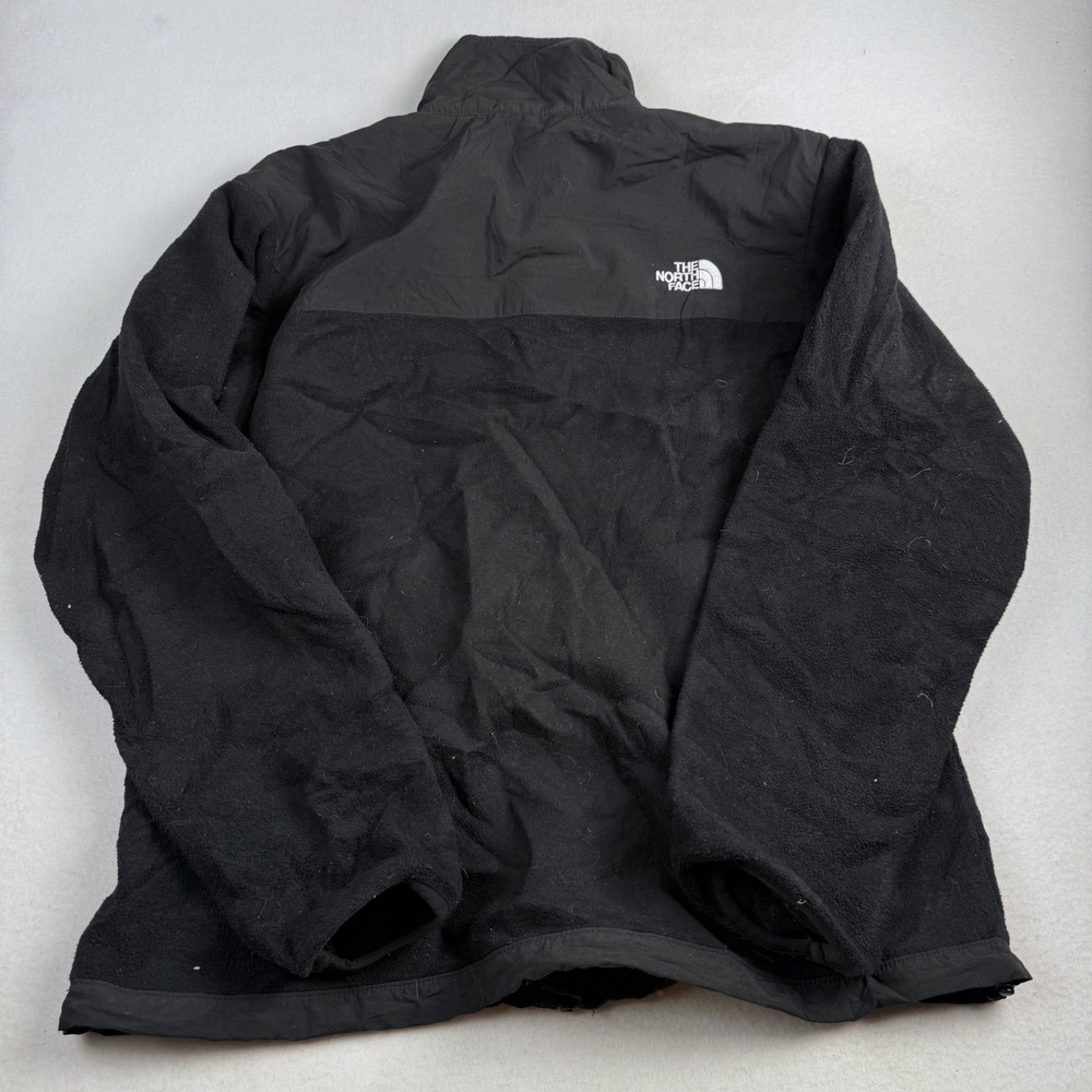 The North Face Denali Fleece Jacket Mens Medium Black Full Zip Mixed Media Coat - Picture 2 of 5